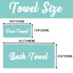 Personalized Embroidered Birth Flower Soft 100% Cotton Face Towel Bath Towel with Name Birthday Housewarming Gift for Family Friends