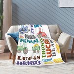 Tractor de Granja Personalizado Manta de Vellón Suave con Nombre Regalo de Cumpleaños para Granjero Propietario de Granja