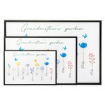 Personalized 1-16 Family Watercolor Flowers Horizontal Frameless Canvas Painting with Name Mother's Day Birthday Gift for Family