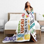 Tractor de Granja Personalizado Manta de Vellón Suave con Nombre Regalo de Cumpleaños para Granjero Propietario de Granja