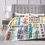 Tractor de Granja Personalizado Manta de Vellón Suave con Nombre Regalo de Cumpleaños para Granjero Propietario de Granja