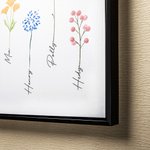 Personalized 1-16 Family Watercolor Flowers Horizontal Frameless Canvas Painting with Name Mother's Day Birthday Gift for Family