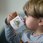 Taza de camping esmaltada personalizada para niños y niñas