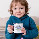 Taza de camping esmaltada personalizada para niños y niñas