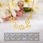 Personalised Birth Flower Zodiac Constellations Necklace