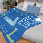 Coperta personalizzata in pile super soffice con nome e iniziali Regalo di compleanno per bambini