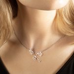 Personalised Birth Flower Zodiac Constellations Necklace