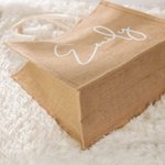 Personalisierte Geburt Blume Schmetterling Burlap Tote Bag