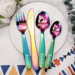 Personalized Engineering Vehicle Cutlery Set Gift for Kids