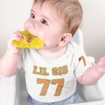 Personalized Sports Football Design Jersey Onesie with Name Number and Team Logo 100% Cotton Gift for Baby