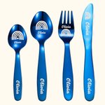 Personalized Rainbow Cutlery Set Gift for Kids