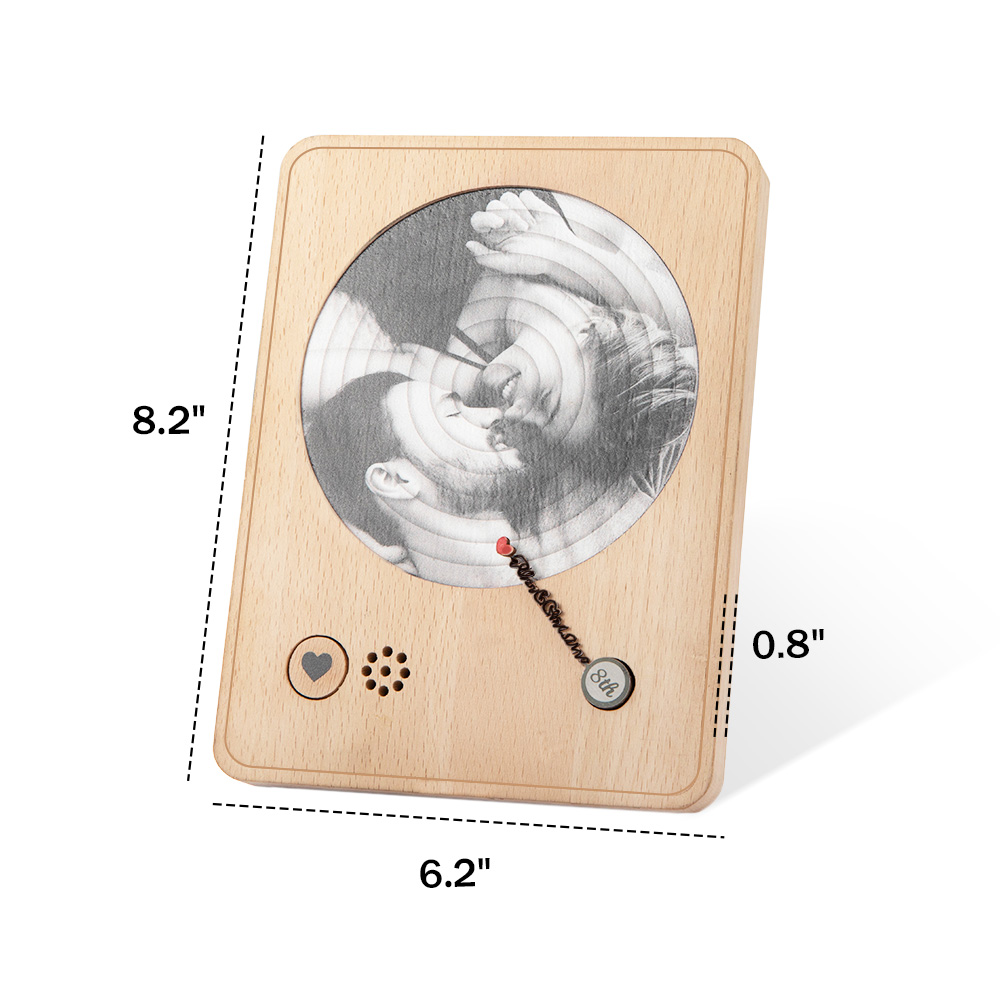 Personalized Photo Album Wooden Record Player Anniversary/Wedding ...