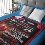 Personalised You Are My Life Roses Love Letter Fleece Blanket Romantic Home Decoration Valentine's Day Anniversary Gift for Couple