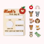 Signe personnalisé du premier jour d'école Cadeau de rentrée des classes