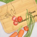 Personalized Laser Engraved Wooden Cutting Board for Best Father's Day Gifts