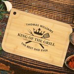 Personalized Laser Engraved Wooden Cutting Board for Best Father's Day Gifts