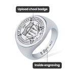 Custom School Class Ring Graduation Badge Ring