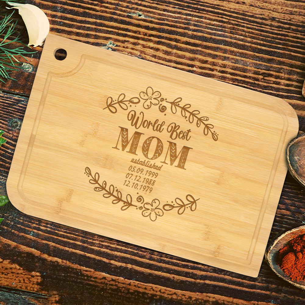 Discover Personalized Birth Flower Chopping Board Gift for Mother Gift for Grandma