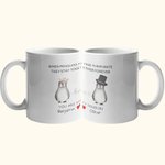 Personalised Penguin Couple Mug Matching Couple Mug