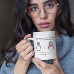 Personalised Penguin Couple Mug Matching Couple Mug