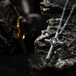 Pendentif de Coeur Personnalisé avec Couleur du Croix Bijoux pour Femmes Cadeau d'Anniversaire pour Elle