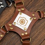 Personalised Genuine Leather Dual Camera Strap Holder Laser Engraving Birthday Christmas Gift for Photographers