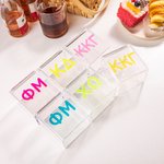 Personalized Neon Greek Alphabet Acrylic Catchall Box Sorority Party Gift for Women