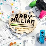 Personalised Gaming Baby Announcement Plaque Pregnancy Announcement Sign