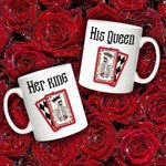 Personalisierte Paar Tassen Gothic Paar Tassen Ihr König & seine Königin