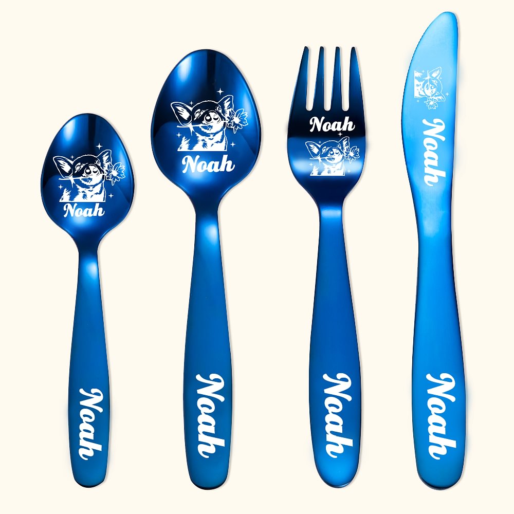 Coffrets de couverts personnalisés sur le thème du cochon - Cadeau pour enfants