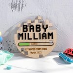 Personalised Gaming Baby Announcement Plaque Pregnancy Announcement Sign