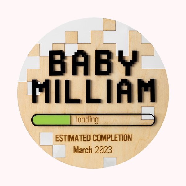 Gaming Baby Announcement Plaque - Engraved