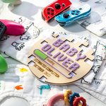 Personalised Gaming Baby Announcement Plaque Pregnancy Announcement Sign