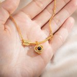 Personalized Heart and Arrow Projection Necklace