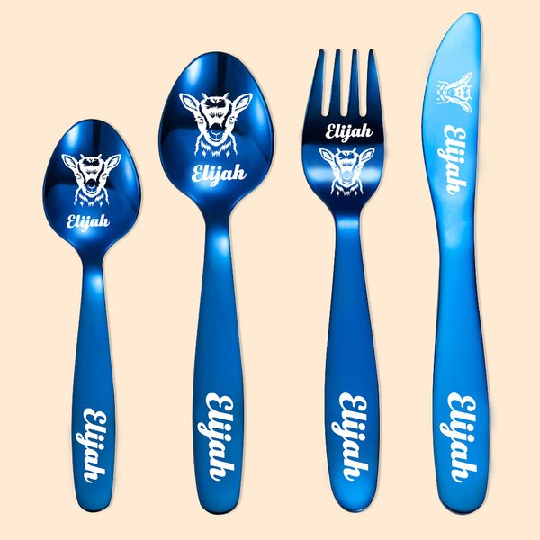 Juegos de cubiertos personalizados con tema de oveja Regalo para niños