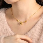 Personalized Heart and Arrow Projection Necklace