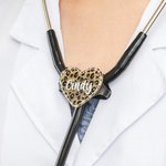 Personalized Leopard Stethoscope Stethoscope ID Tag Name Tag for Nurse Gift