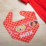 Personalised XOXO My Valentine Photo Name Dog Cat Plaid Bandana Matching Adult T-shirt Birthday Party Valentine's Day Gift for Pet Owners