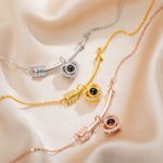 Personalized Heart and Arrow Projection Necklace