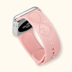 Personalised Infinity Silicone Watch Band with Couple's Name Valentine's Day Anniversary Gift for Apple Samsung