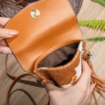 Personalized Phone Crossbody Western Tooled Leather Cowhide  Messenger Fringe Purse Bag