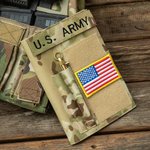 Personalized Military Waterproof Book Cover With Embroidery Name Military Gift for Him