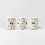 Taza personalizada Vehículo de construcción con nombre Regalo de cumpleaños para niño