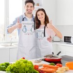Personalized Penguin Couple Matching Couple Apron