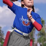 Personalized Glitter Football T-Shirt Hoodie with  Varsity Letter and Mascot Name