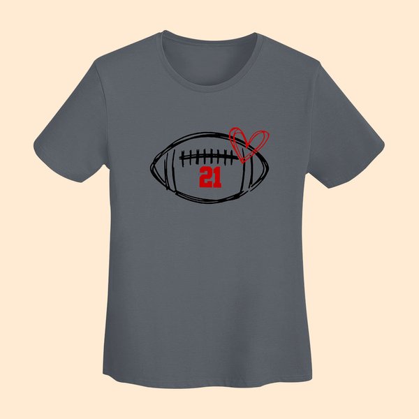Personalisierte niedlichen Fußball Unisex-T-Shirt mit Nummer
