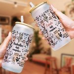 Personalized Bohemia Positive Affirmations Daily Reminders Glass Cup Mental Health