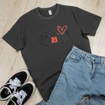 Personalisierte niedlichen Fußball Unisex-T-Shirt mit Nummer
