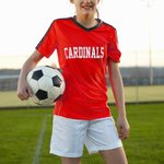 Personalised Women's Glitter Football Jersey Shirt with Name and Number on Back Soccer Shirt