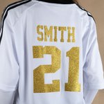 Personalised Women's Glitter Football Jersey Shirt with Name and Number on Back Soccer Shirt